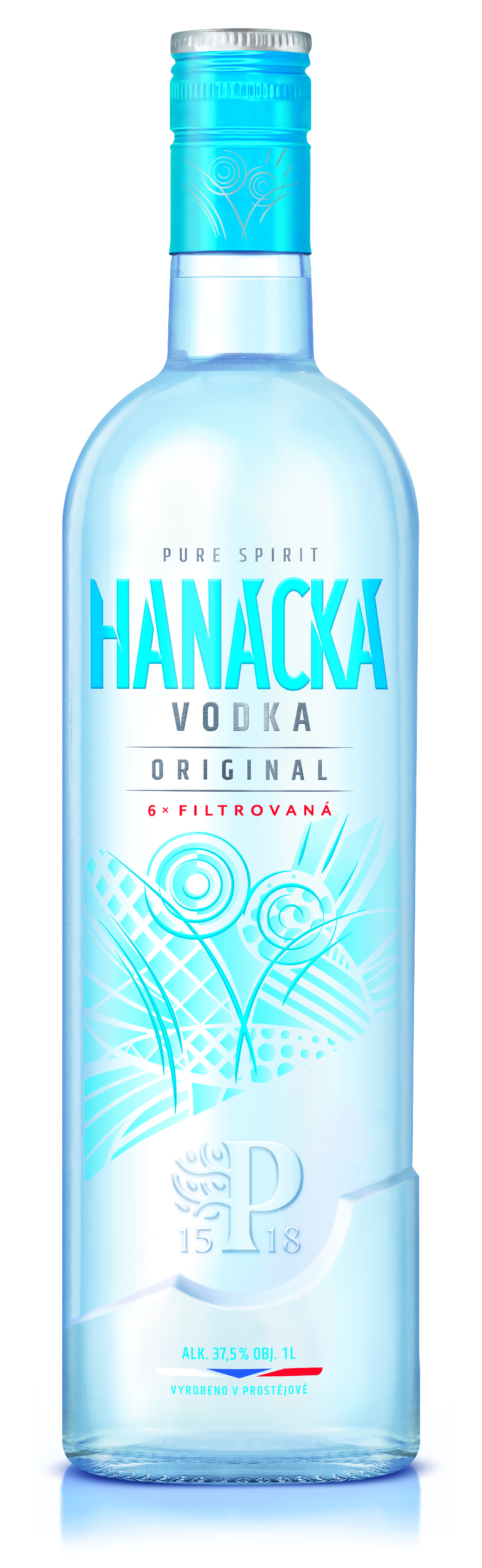 Hanácká Vodka 37,5% 1l (holá láhev)