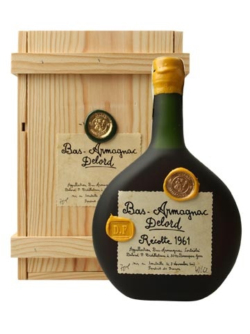 ARMAGNAC DELORD MILLÉSIMÉS 1961 40% 0,7 (Dřevěný obal)