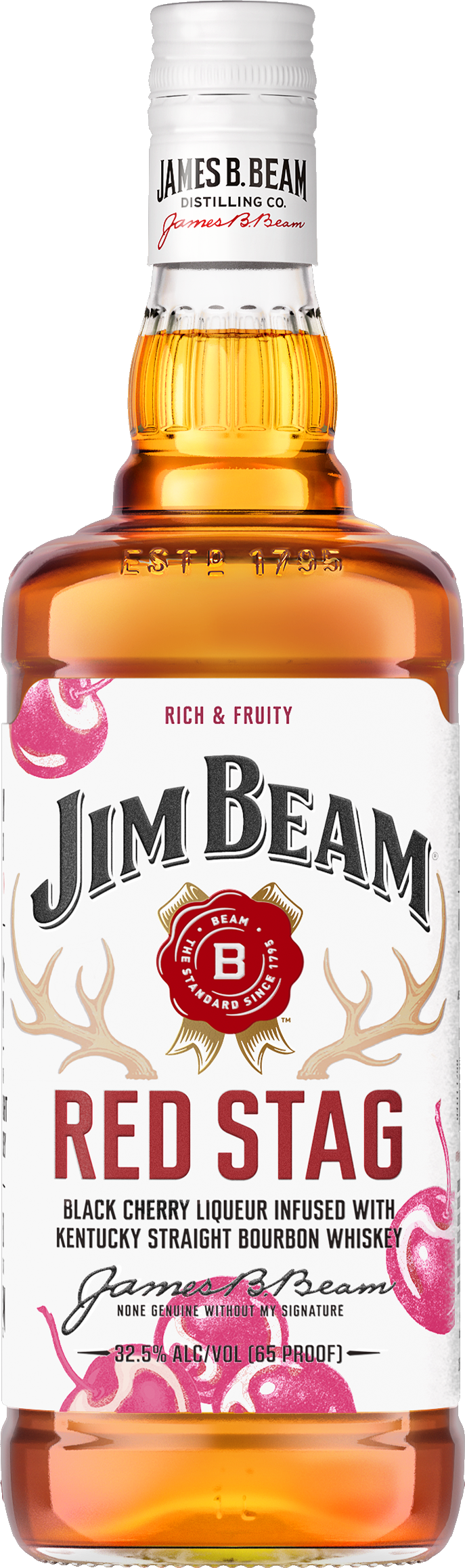 Jim Beam Black Cherry 32,5% 1l (holá láhev)