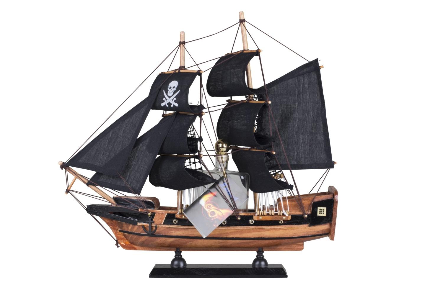 Detesk Švestka 40% 0,1l (dárkové balení plachetnice Černá perla)