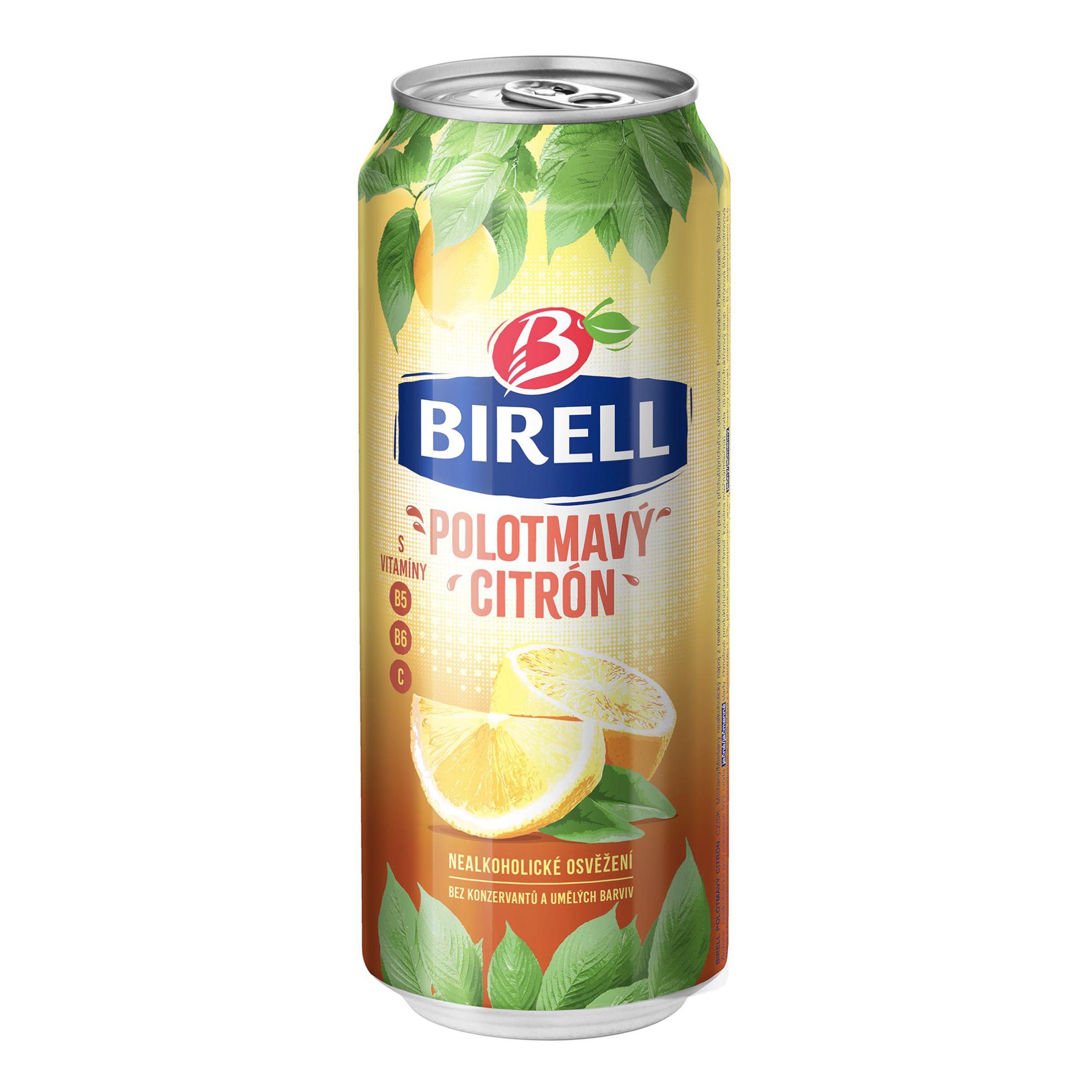 Birell Polotmavý Citrón plech 0,5l