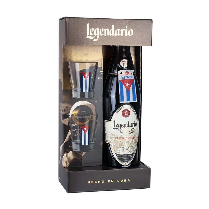 Legendario + 2 skla 34% 0,7l (dárkové balení 2 skleničky)