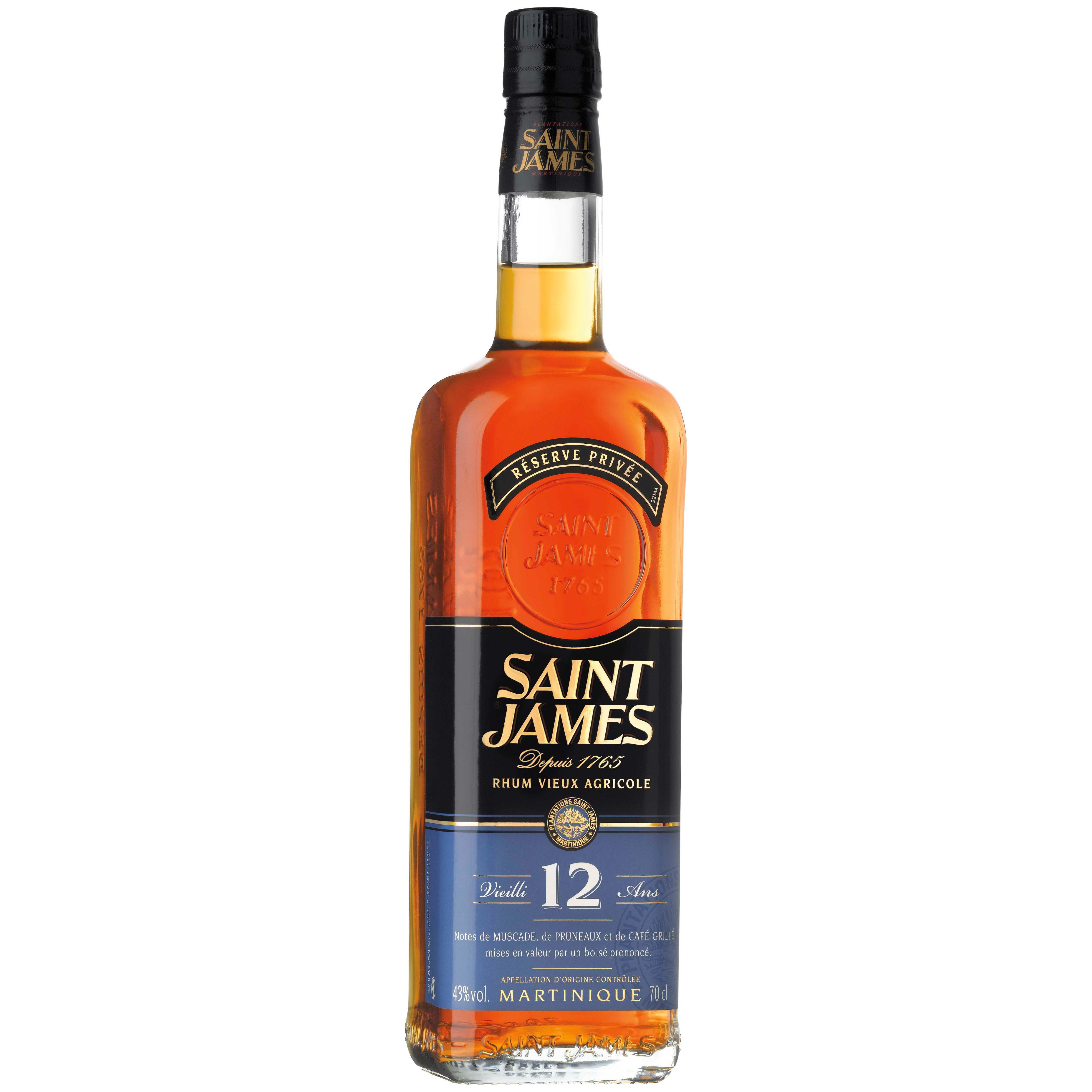 Rum St.James Vieux 12y 43% 0,7l (Dřevěný obal)