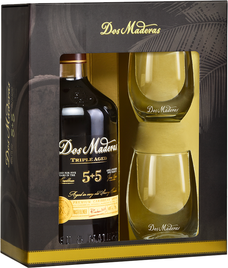 Dos Maderas 5+5 PX 0,7l 40% (dárkové balení 2 skleničky)
