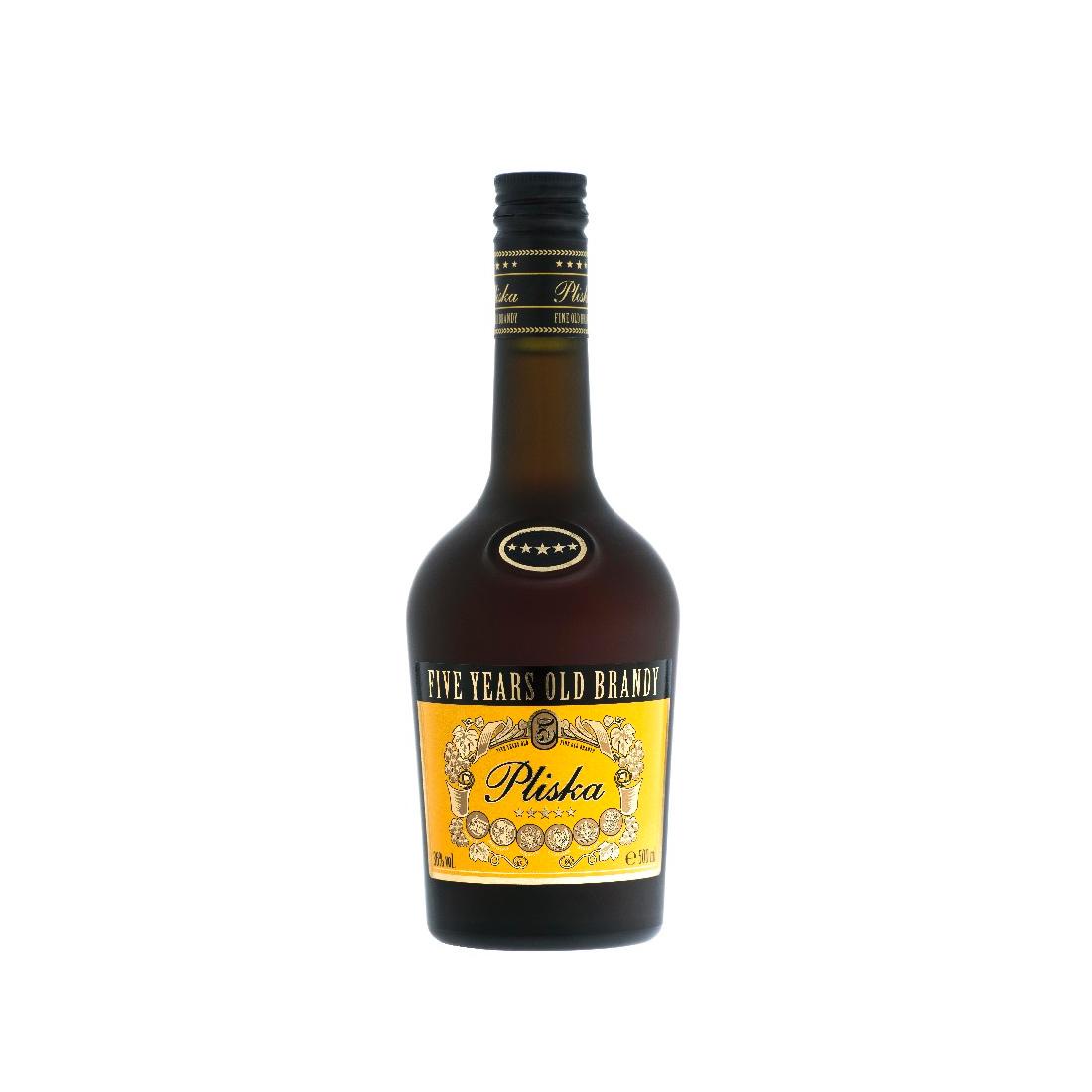 Brandy Pliska 5* 36% 0,5l (holá láhev)