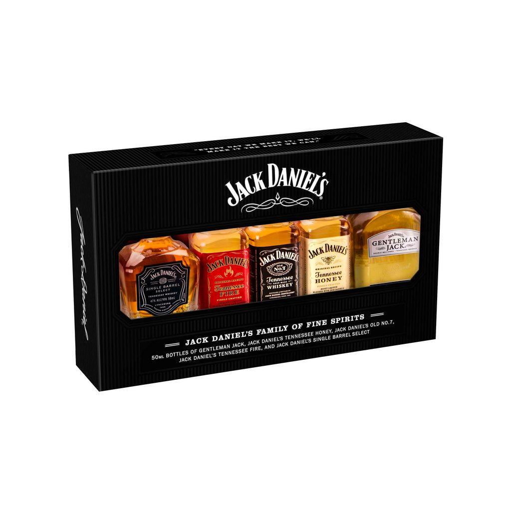 Jack Daniels Family of Spirits Mini Pack 5x 40% 0,05l (Sada miniatur)
