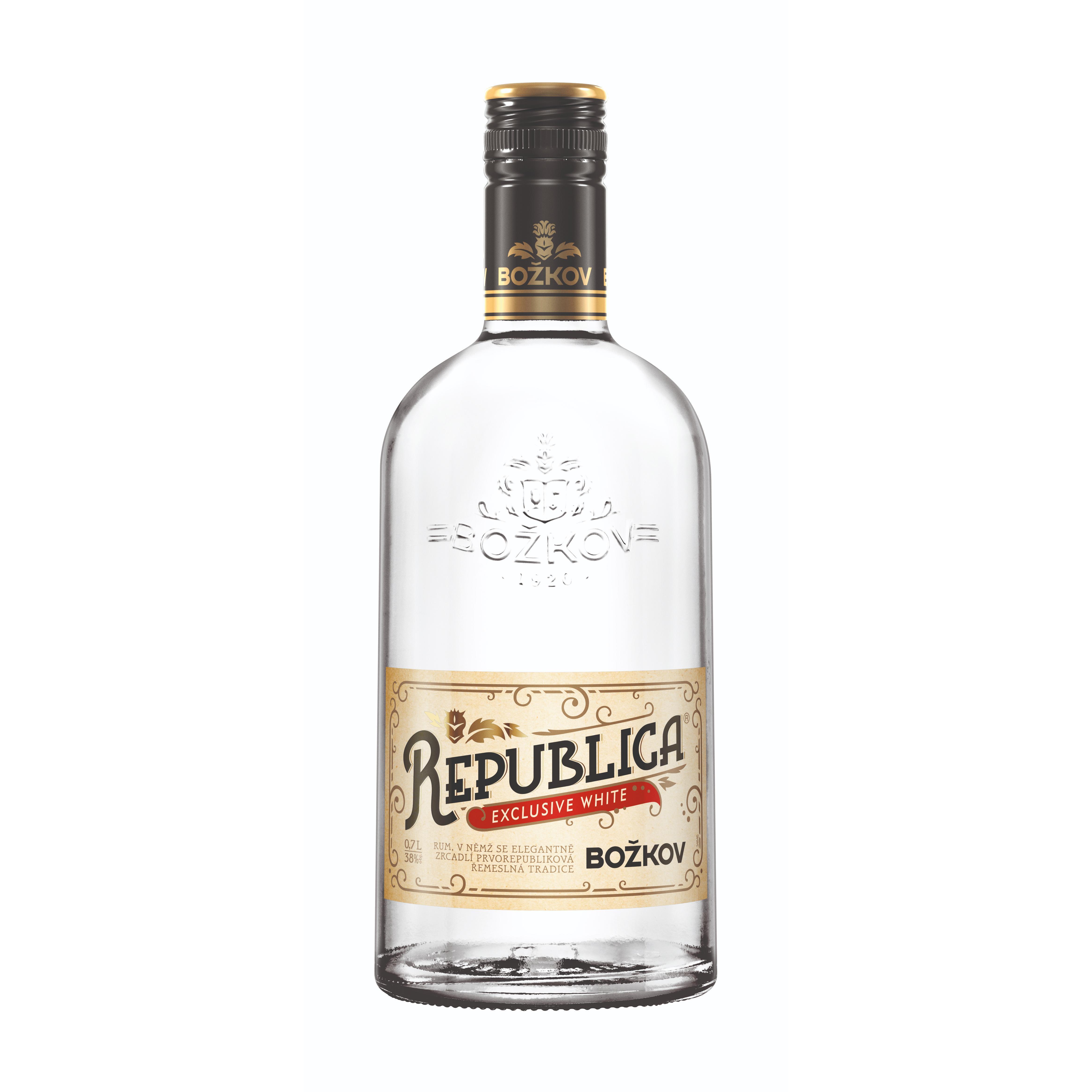 Božkov Republica Exclusive White 38% 0,7L (holá láhev)