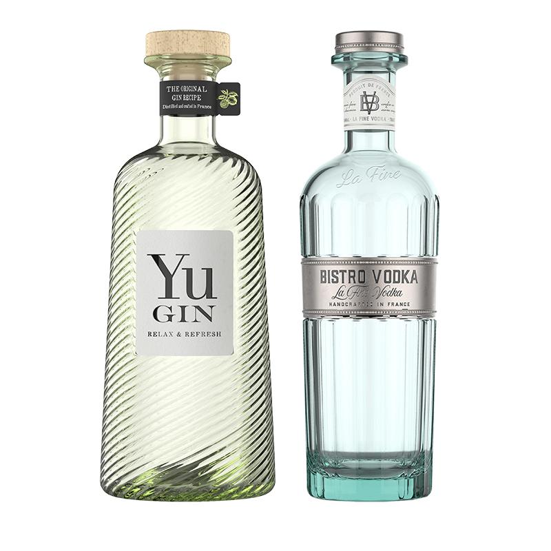 Yu Gin + Bistro vodka 2x 40% 0,7l (holá láhev)