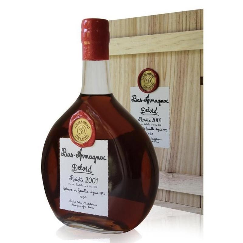Armagnac Delord Millésimés - 2001 40% 0,7 (Dřevěný obal)