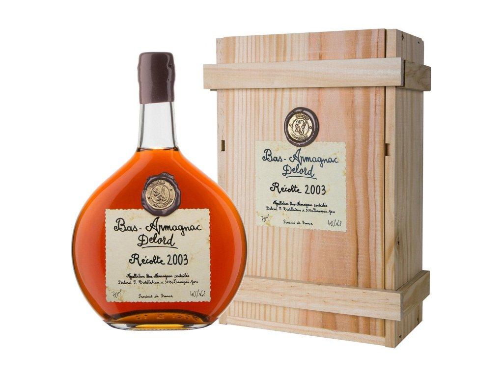 Armagnac Delord Millésimés - 2003 40% 0,7 (Dřevěný obal)