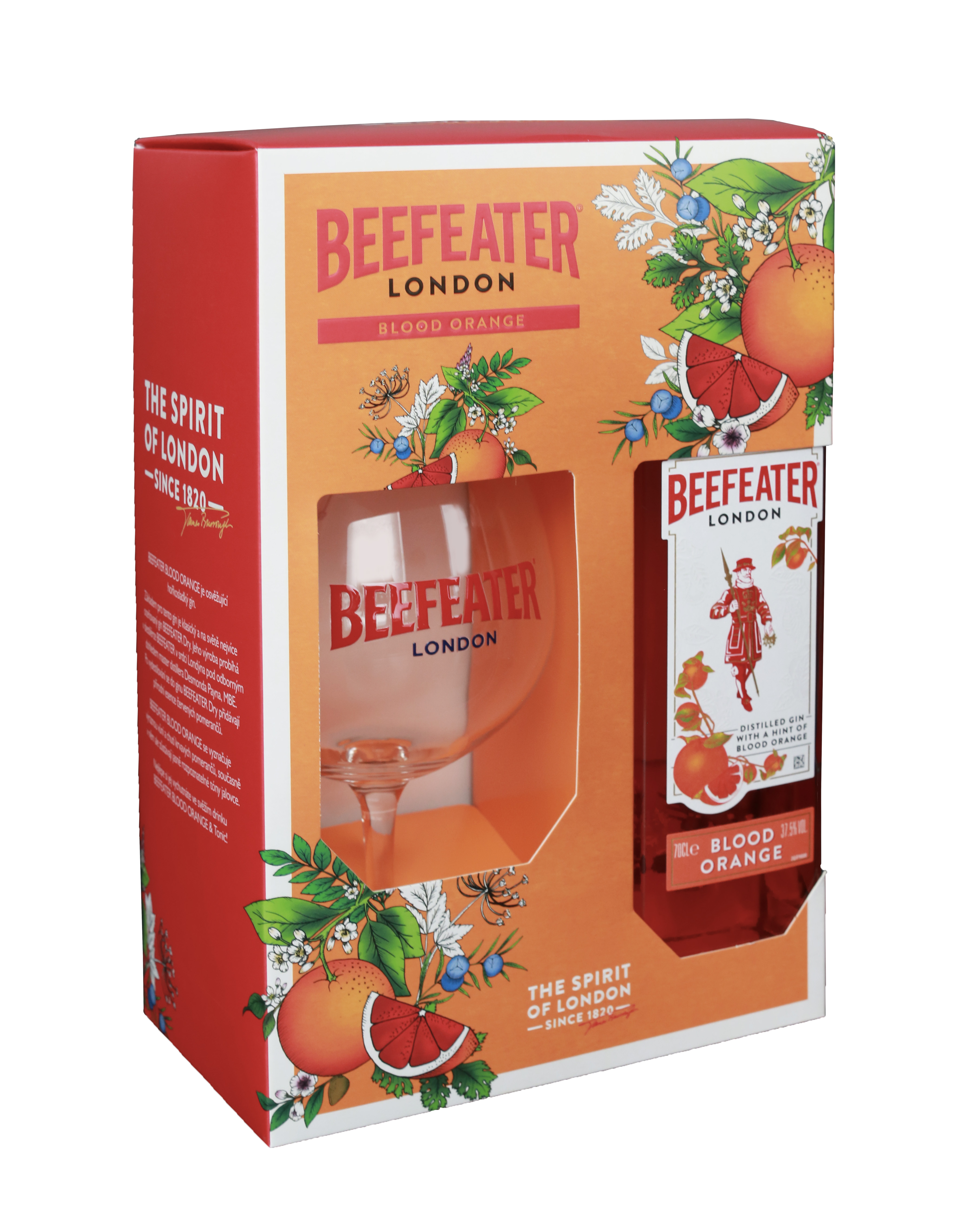 Gin Beefeater Blood Orange 37,5% 0,7l (Karton + 1 sklenička)