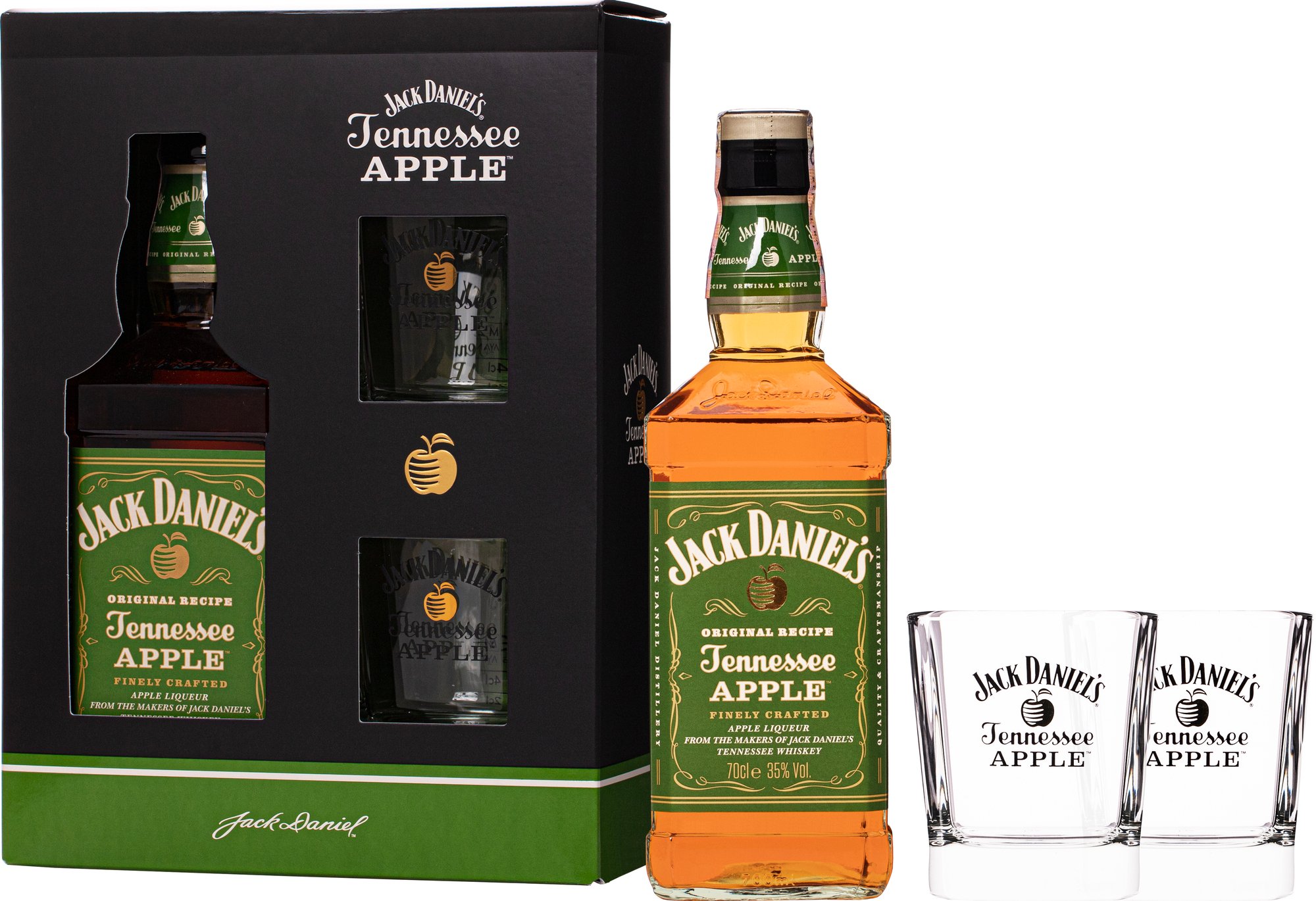 Jack Daniel's Apple + 2 sklenice