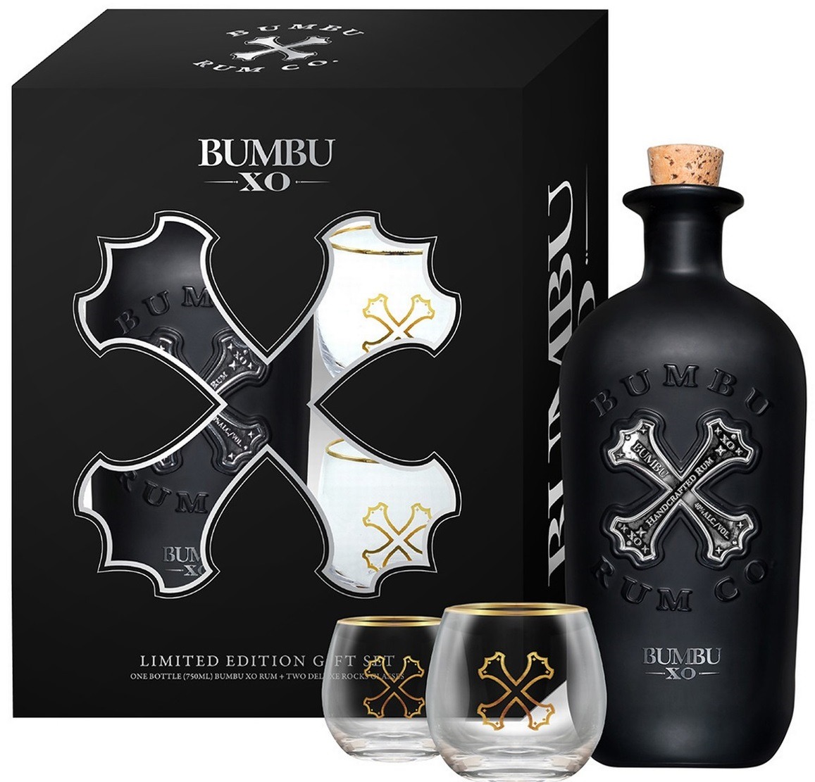 Bumbu Rum XO (Karton + 2 skleničky) 40% 0,7l (Karton + 2 skleničky)