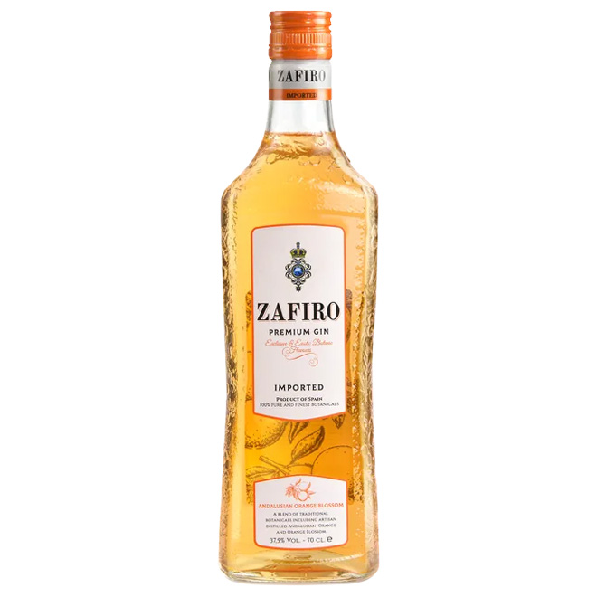 Gin Zafiro Orange 37,5% 1l (holá láhev)
