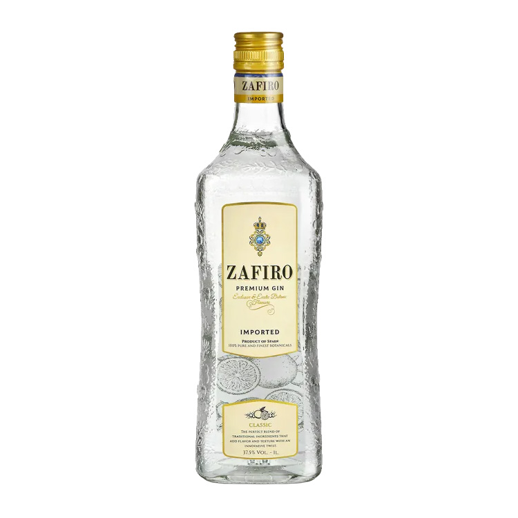 Gin Zafiro Classic 37,5% 1l (holá láhev)