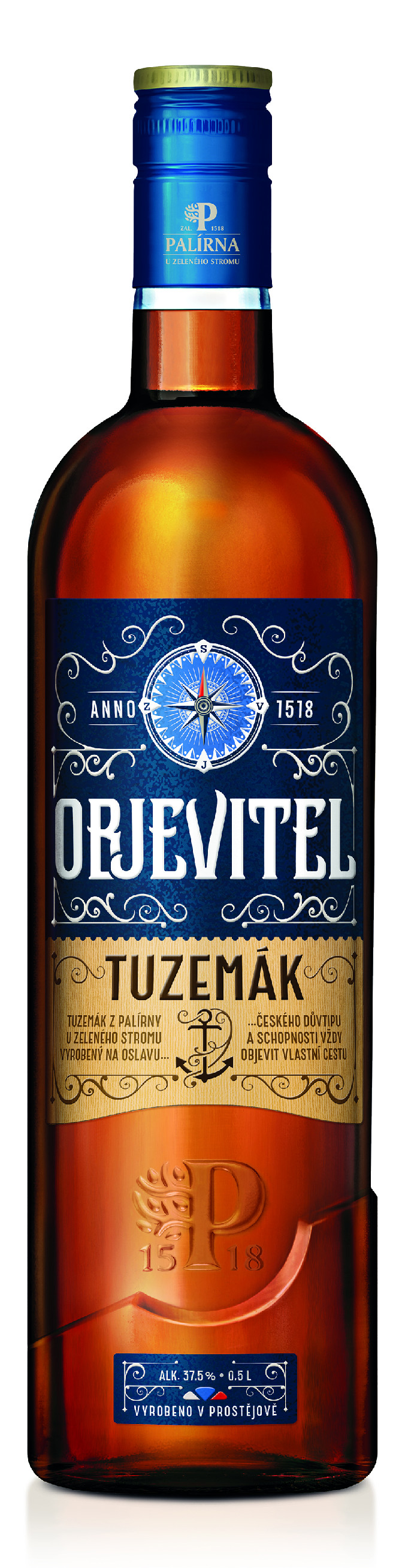 RUM TUZEMáK OBJEVITEL PALíRNA 37,5% 1l (holá láhev)