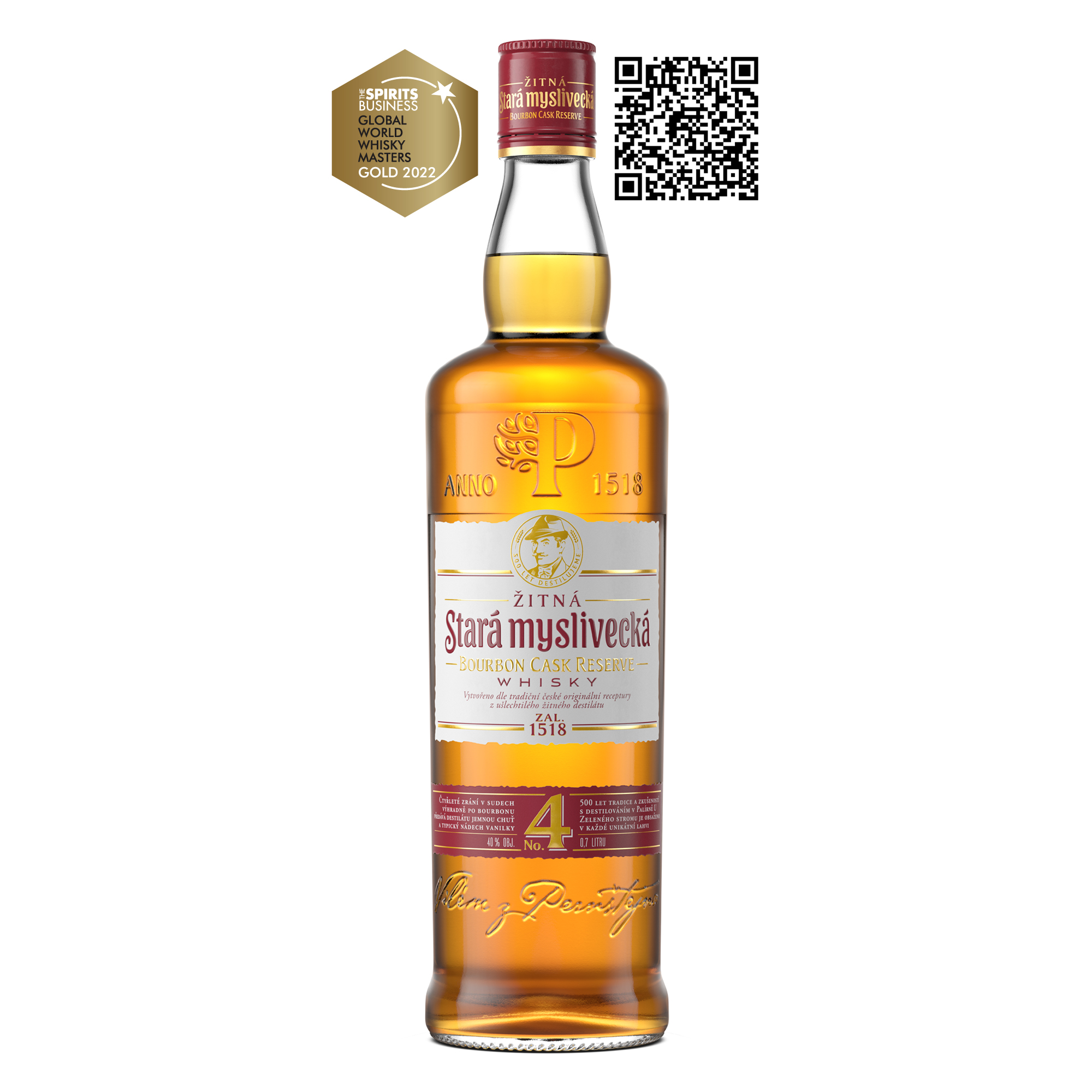 Stará Myslivecká Bourbon Cask Reserve 4y 0,7l 40% (holá láhev)