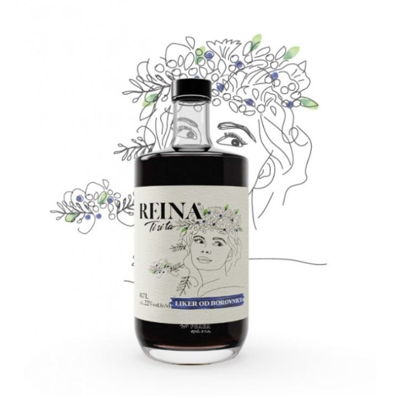 LIQ reina borůvkovice bosna/herc 22% 0,7l (holá láhev)