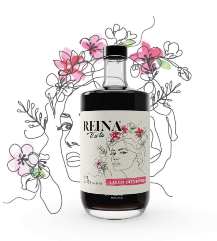 LIQ reina likér Z VIŠNÍ bos/he 22% 0,7l (holá láhev)