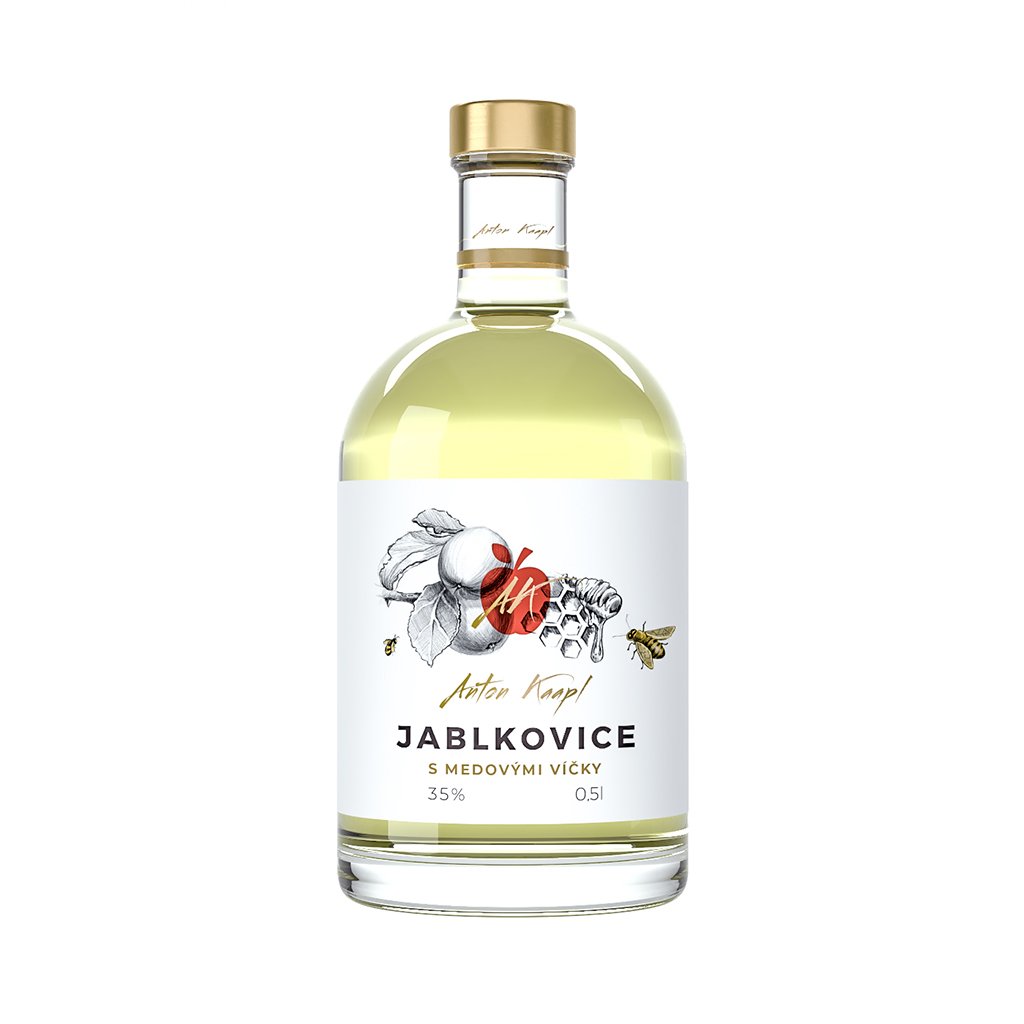 Anton Kaapl - Jablkovice s medovými víčky, 35%, 0,5l
