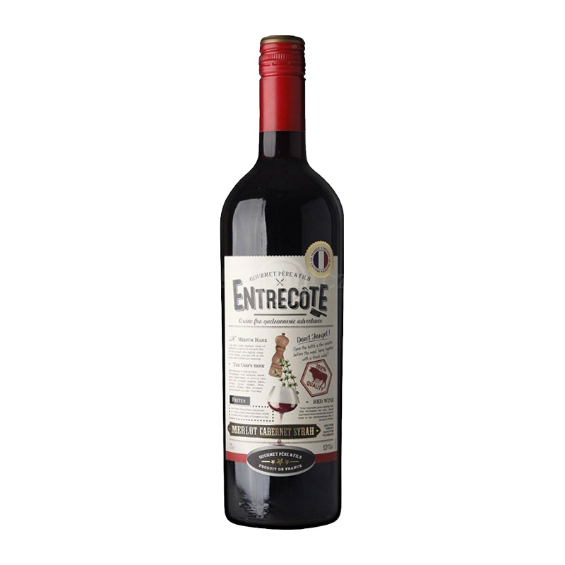 Entrecote Merlot Cabernet 14% 0,75 l (holá láhev)
