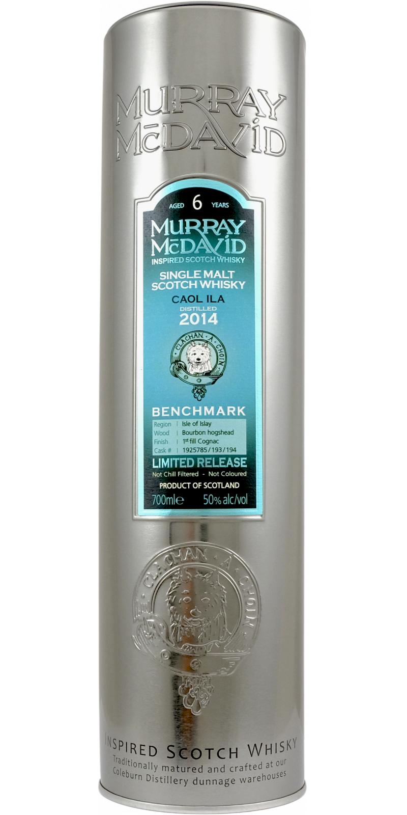 CAOL ILA 6y murray mc david 43% 0,7l (holá láhev)