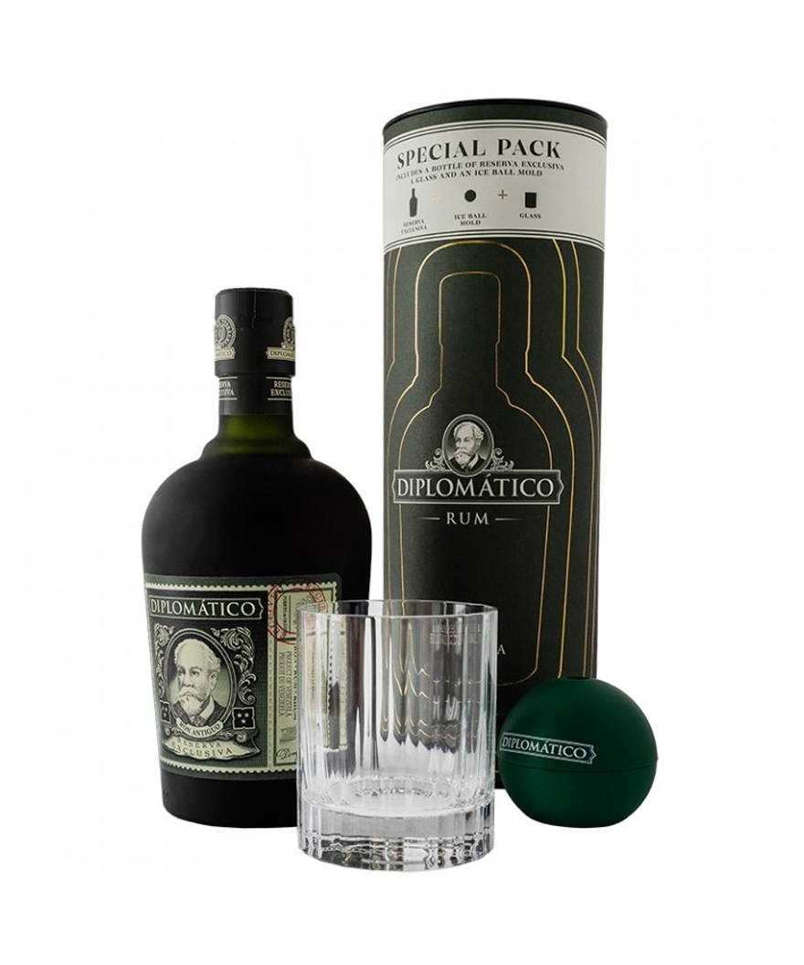 Diplomatico Reserva Exclusiva + sklenice + forma na led