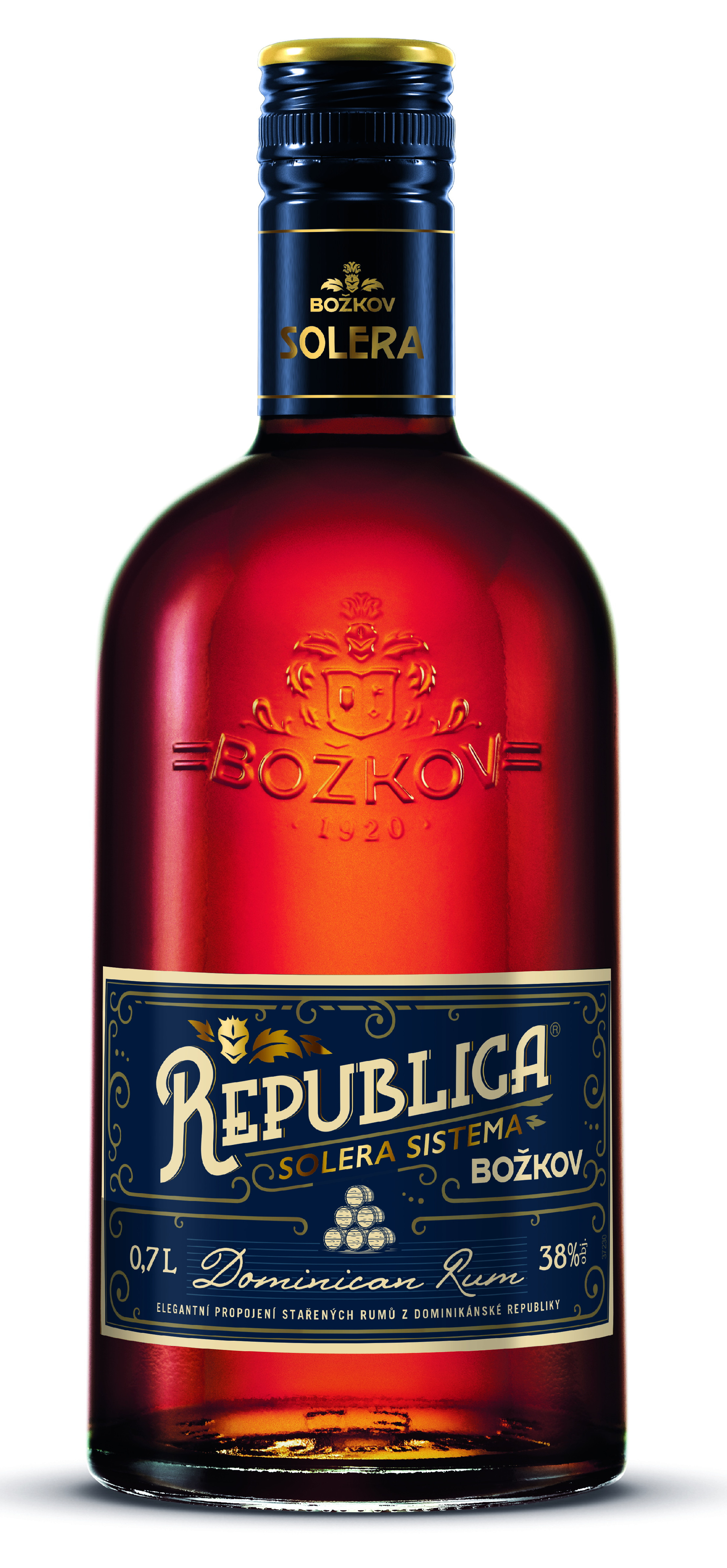 Božkov Republica Sistema Solera 38% 0,7 l (holá láhev)