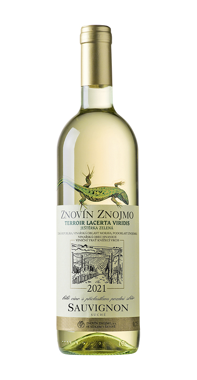 Sauvignon pozdní sběr 2021 Zelená Ještěrka, Znovín Znojmo 0,75l