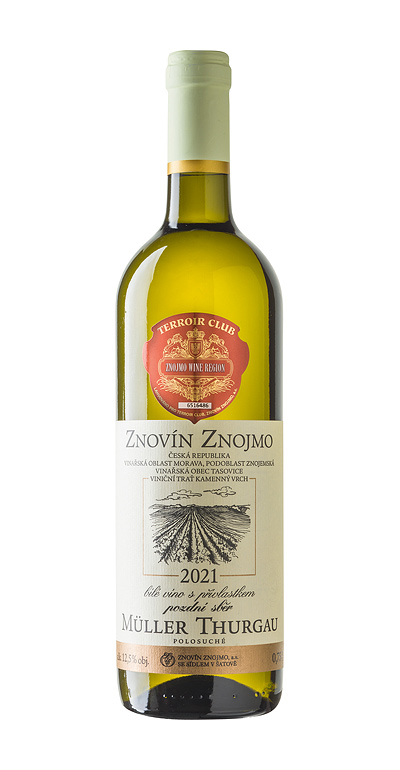 Muller Thurgau 2021 pozdní sběr Terroir Club Znovín Znojmo 0,75l