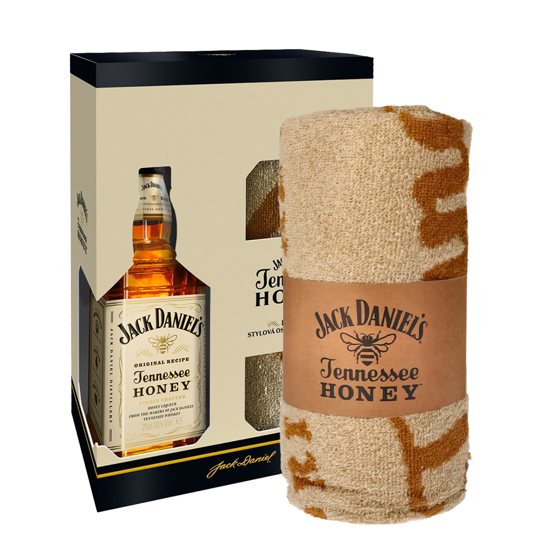Jack Daniel`s Honey+rucnik 40% 0,7l (holá láhev)