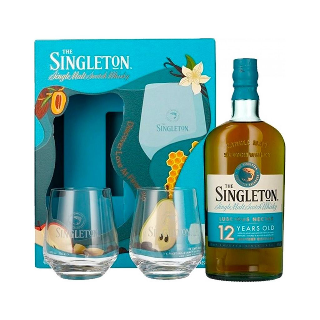 Singleton 12y 0,7l 40% + 2x sklo GB