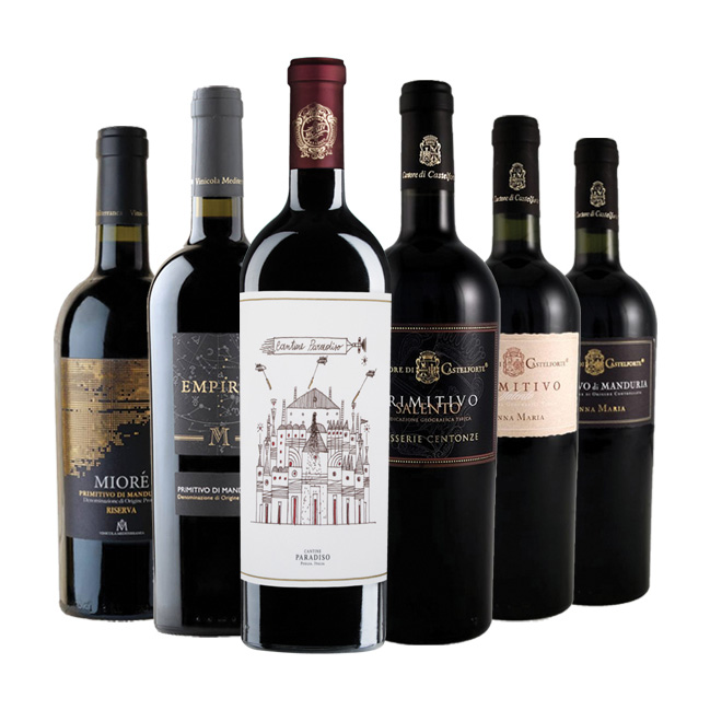 Degustační sada vín Primitivo 6x0,75l