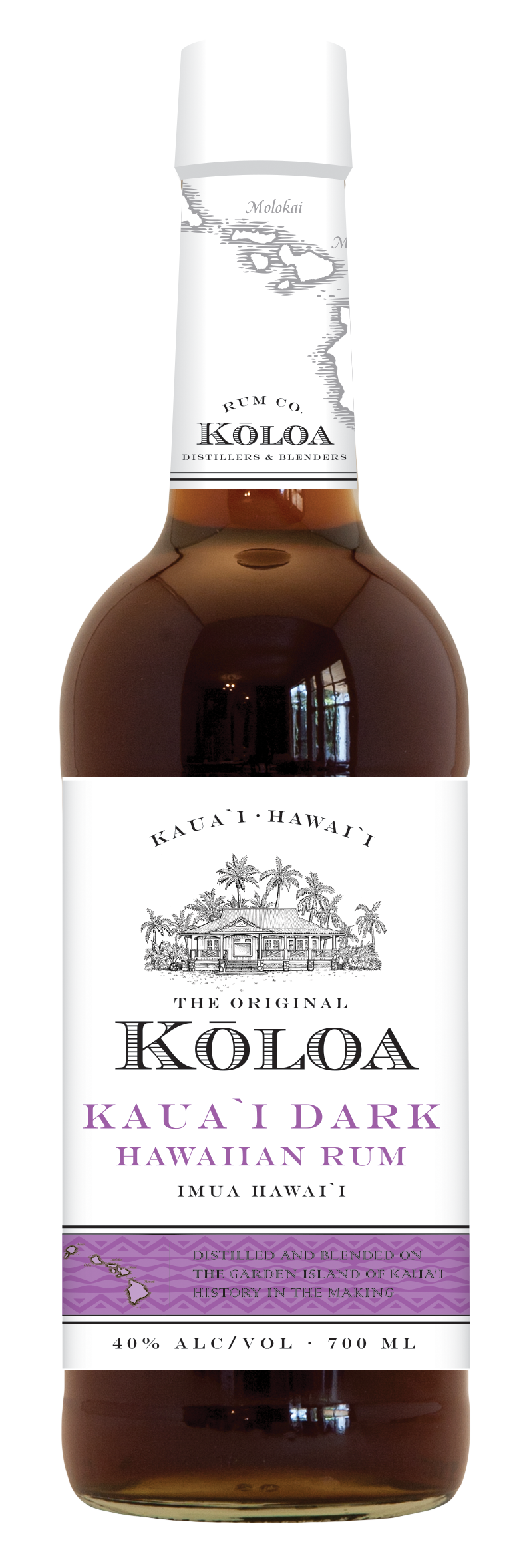 RUM KOLOA dark 40% 0,7l (holá láhev)