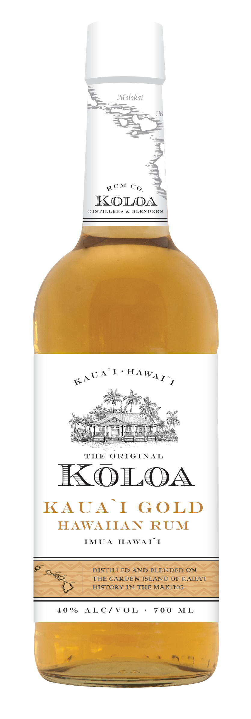 RUM KOLOA gold 40% 0,7l (holá láhev)