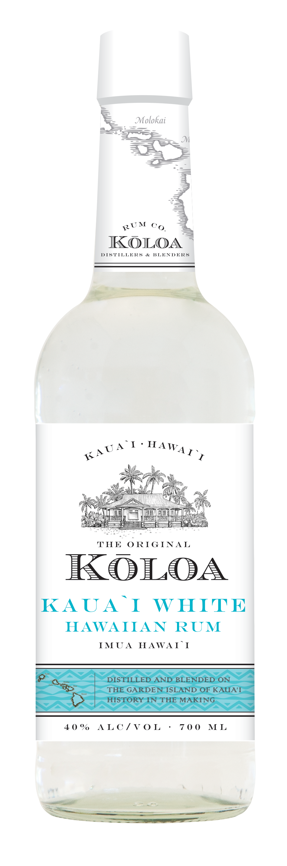 RUM KOLOA white 40% 0,7l (holá láhev)