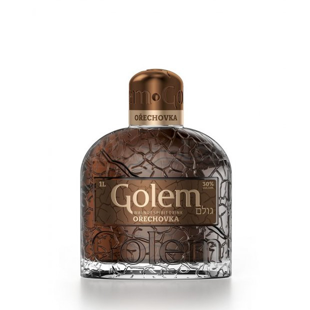 Golem Ořechovka + 2 skla 30% 0,5l (dárkové balení 2 sklenice)