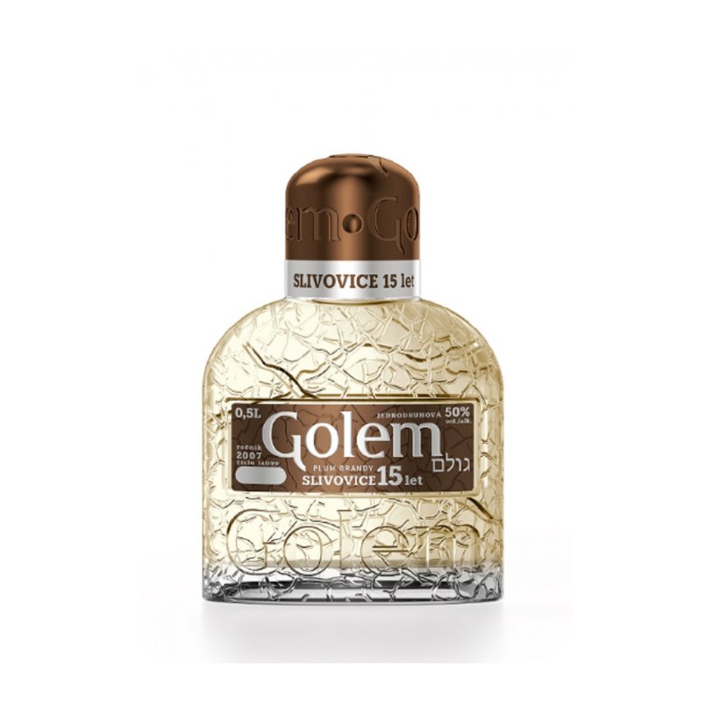 GOLEM SLIVOVICE 15y plum 50% 0,5l (holá láhev)