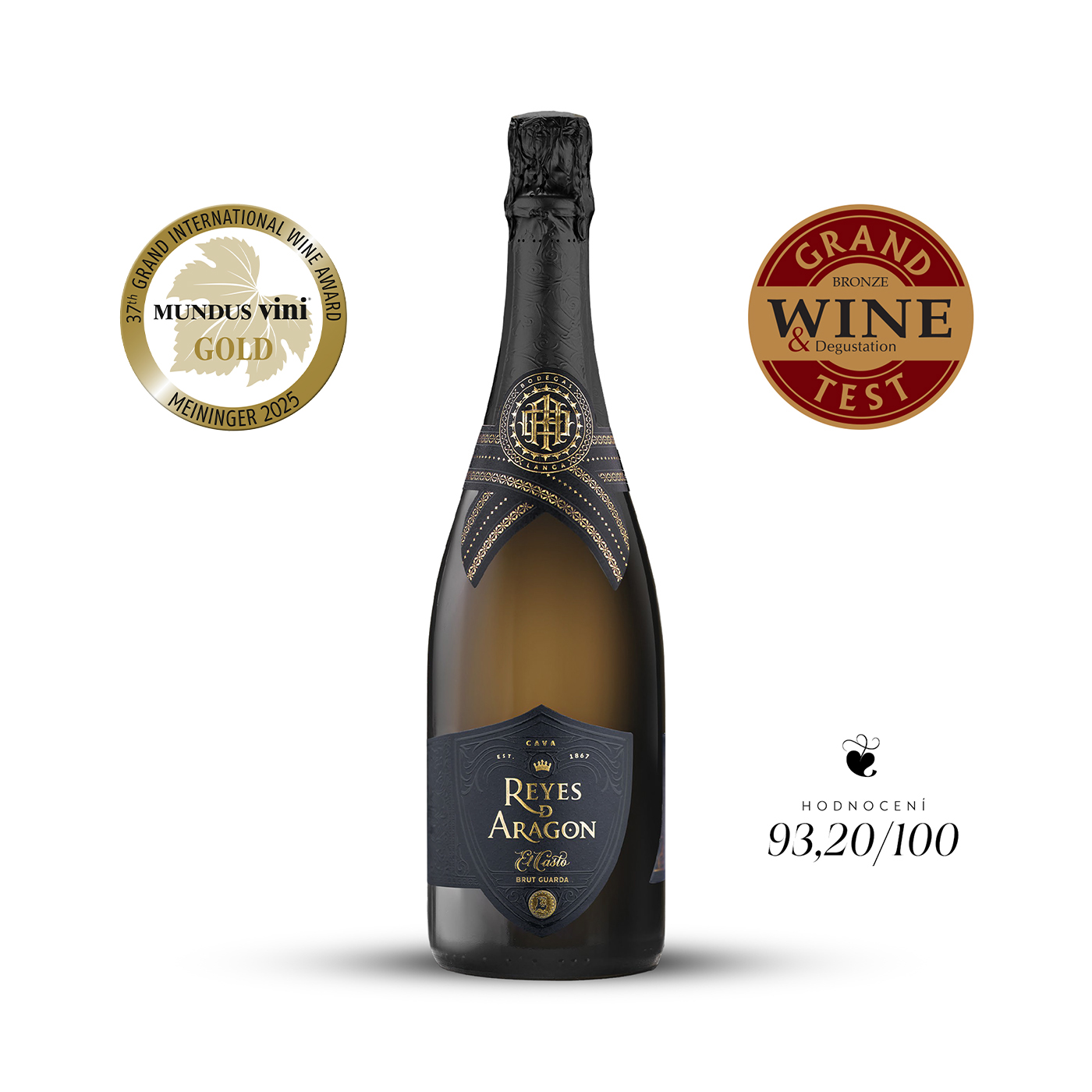 Cava Reyes de Aragón El Casto Brut Reserva Bodegas Langa 0,75l