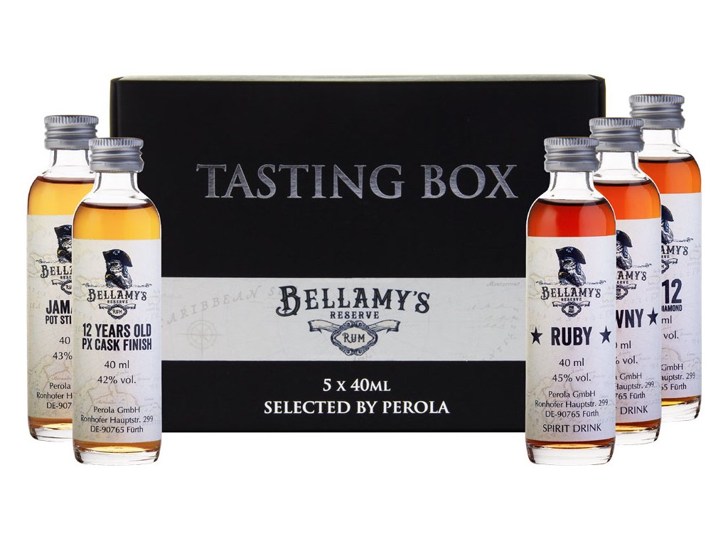 Bellamys Reserve Belize Tasting Box 5x0,04l (karton)