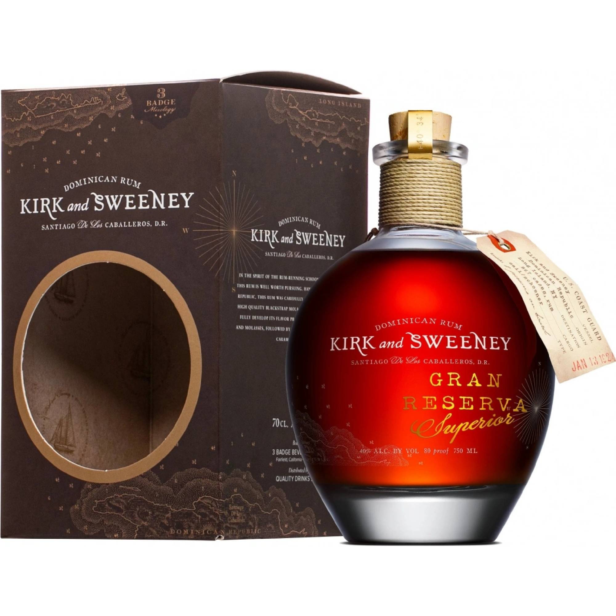 rum kirk & sweeney superior gb 40% 0,7l (holá láhev)