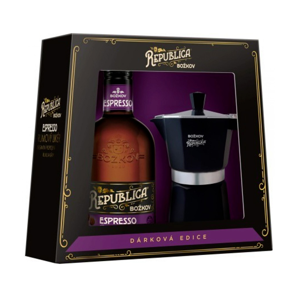 Božkov Republica Elixír Espresso 35% 0,7 l (holá láhev)