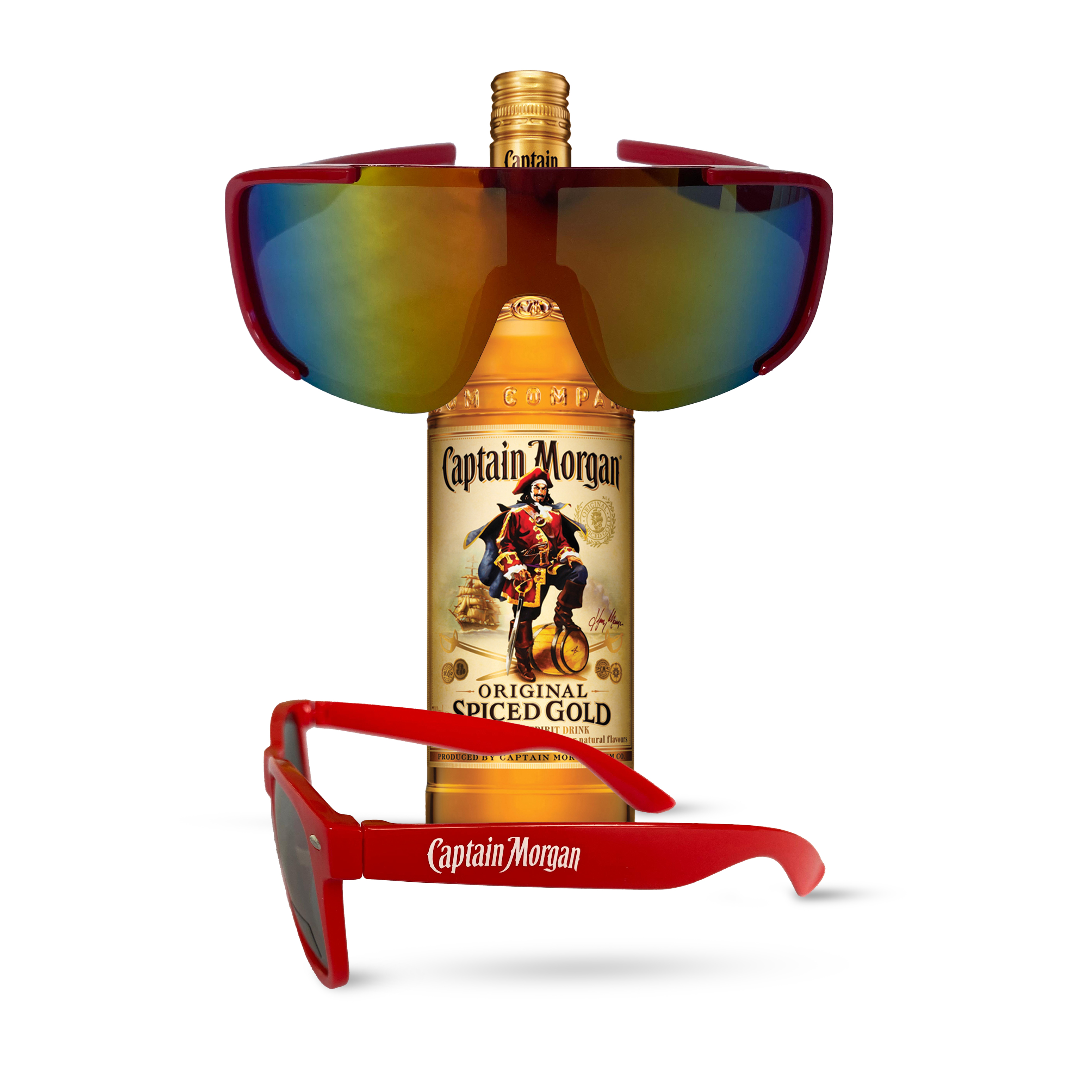 RUM captain morgan + brýle 35% 1l (holá láhev)