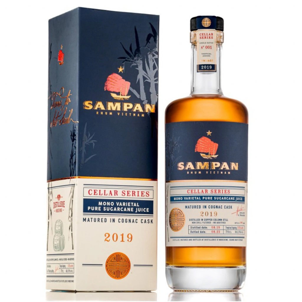 RUM SAMPAN cognac cask 44,9% 0,7l (holá láhev)