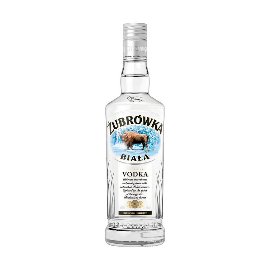 Vod Zubrowka bílá 37,5% 0,5l (holá láhev)