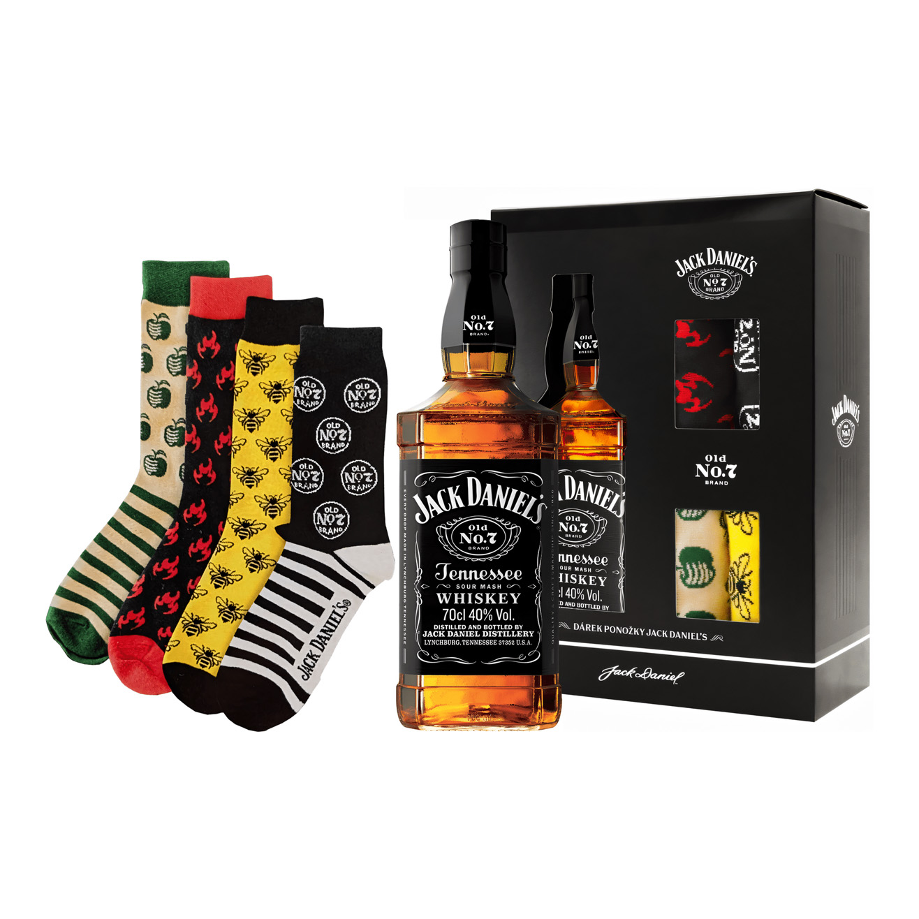 Jack Daniel's Jack Daniel´s 0,7 box s ponožkami