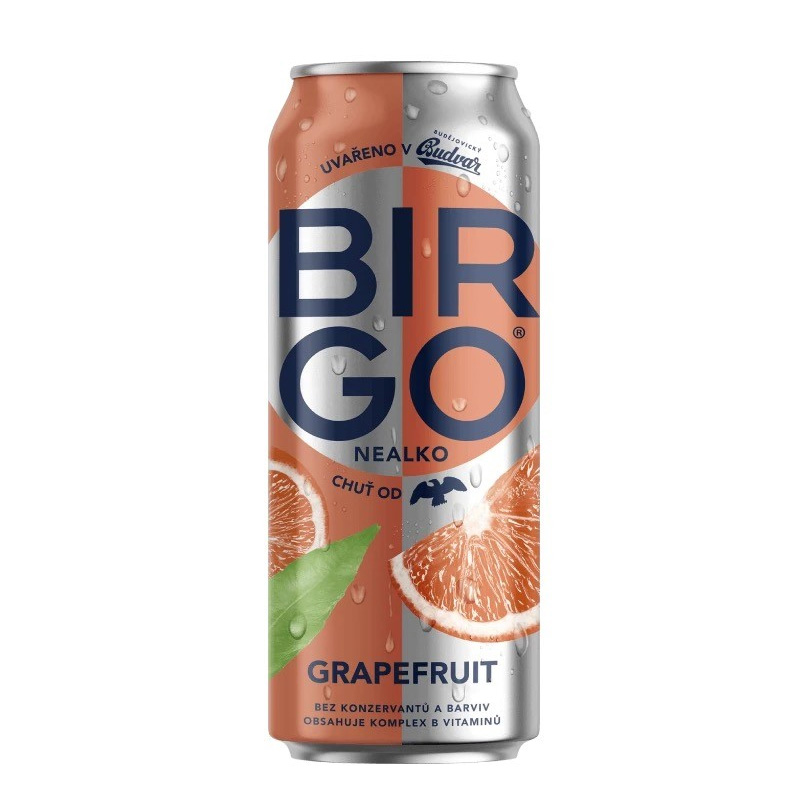 BirGo Grapefruit -nealkoholické pivo plech 0,5l
