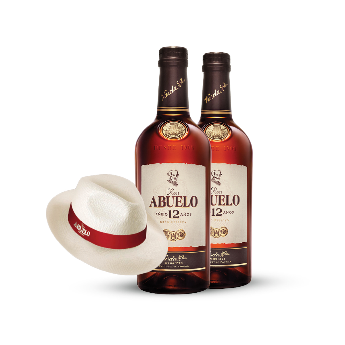 Abuelo 12Y 2x 0,7L + klobouk