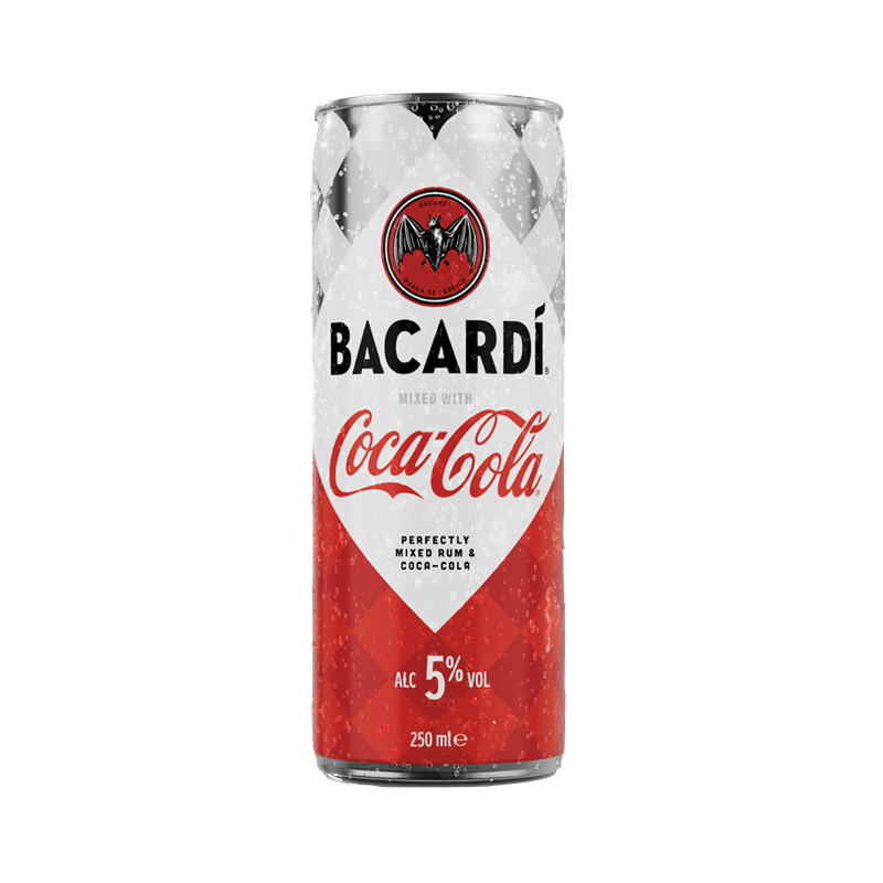 Bacardi & Coca Cola RTD 5% 250ml plech