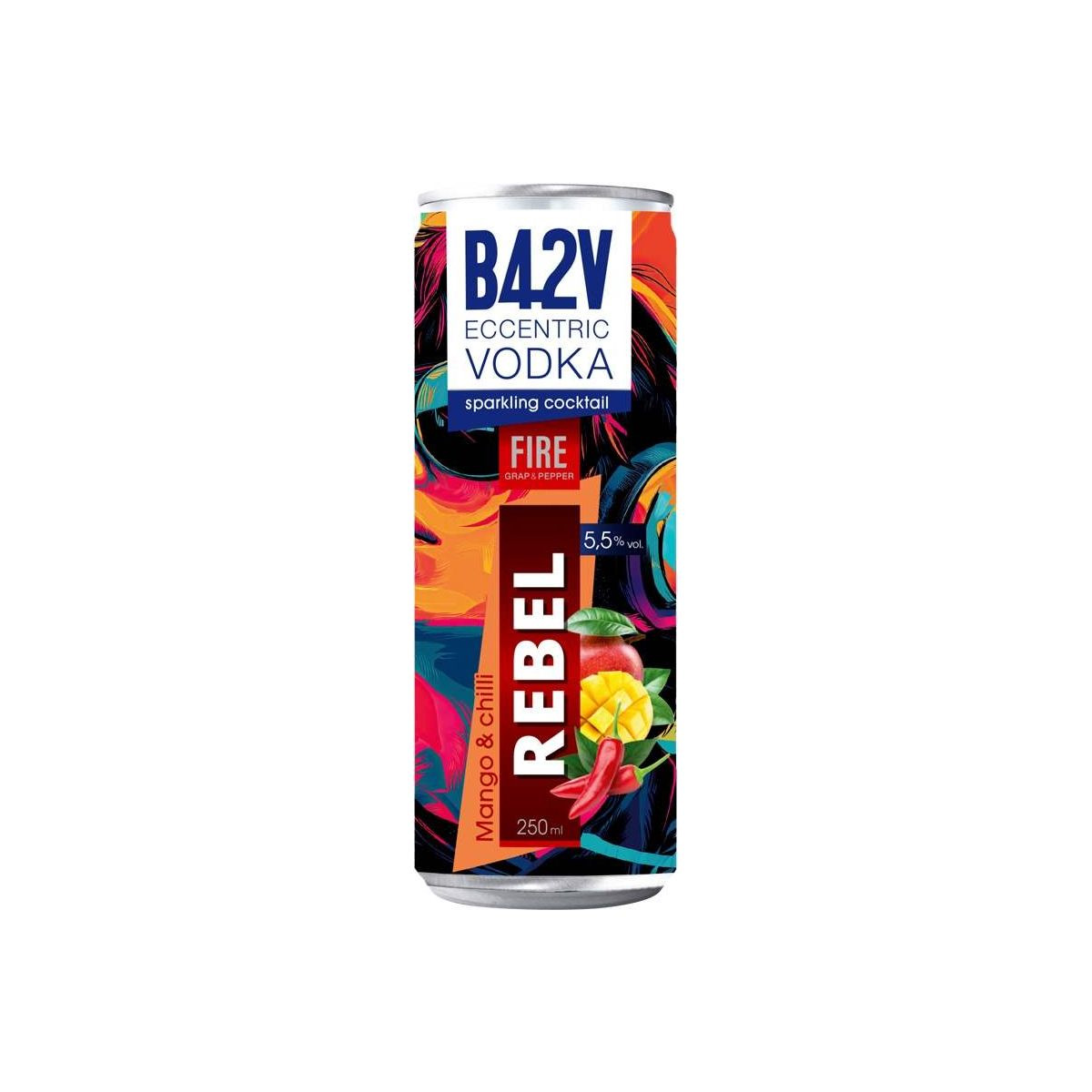 Vodka 42(B42V) Fire mango 0,25l 5,5% plech